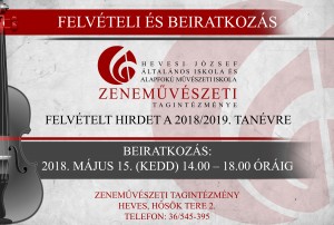 ZENEISKOLA BEIRATKOZÁS 2018-19